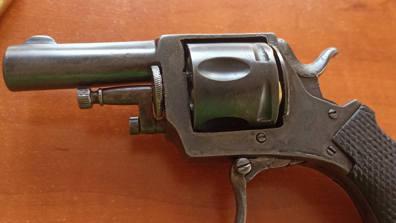 Historický revolver Bulldog, 38sw, belgie SA/DA