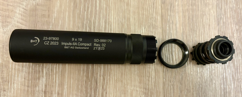 Pistolový tlumič B&T Impuls-IIA Compact, 9x19, M13.5x1 LH