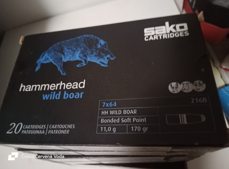 Náboje sako hamerhead ráže 7x64 