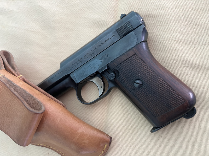 Mauser cal. 7,65 Brow. + kožené pouzdro 
