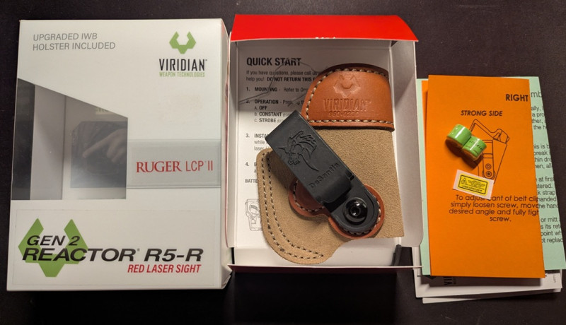 Viridian Reactor R5-R GEN2 červený laser pro RUGER LCP2