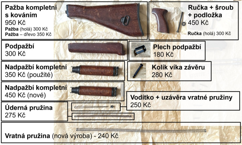 Díly pro SA58 (vz58 vz.58)