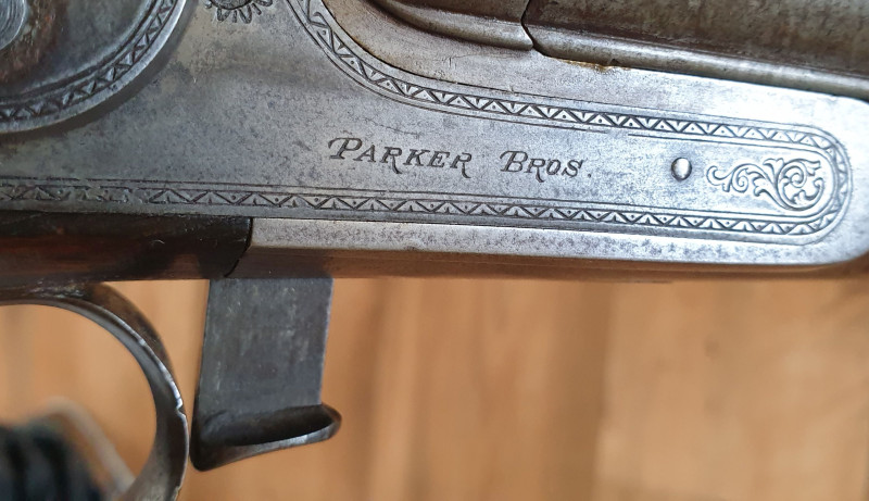 Historická USA brokovnice Parker Bros ráže 12CF M.1878