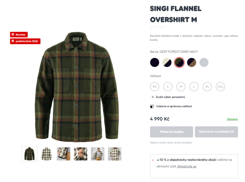 Fjallraven Singi Flannel Overshirt