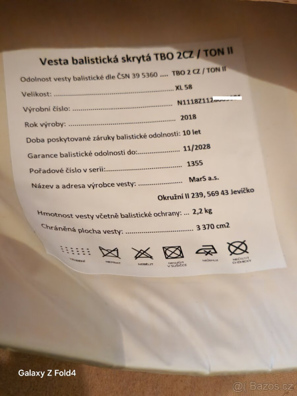 balistická vesta Mars