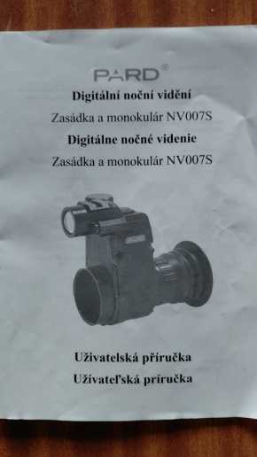 Zasádka a monokulár  NV 007S PARD