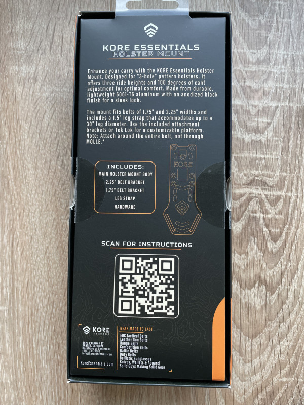 KORE Holster Mount (záruka 01/2028)