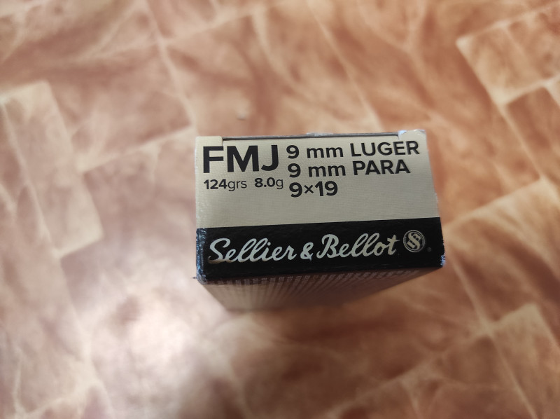 SB 9mm Luger FMJ 124grs/ 8g 5,7 Kč/ks