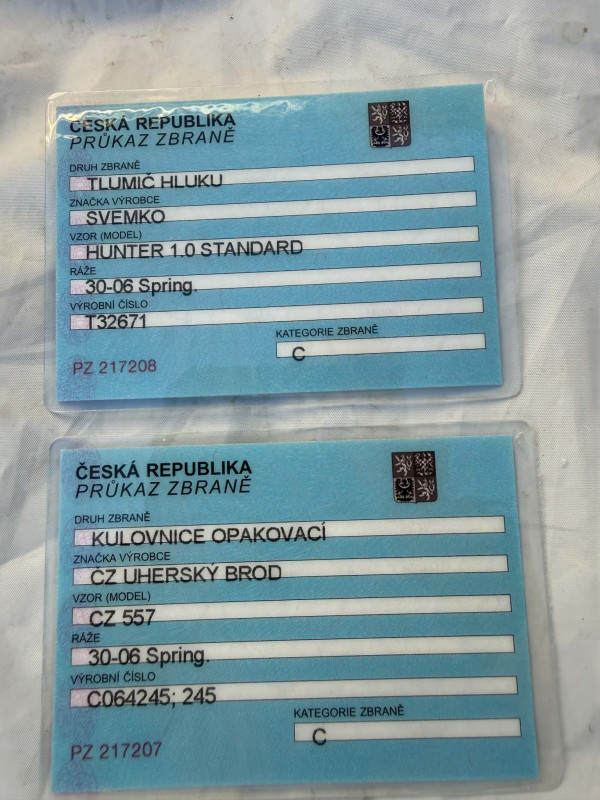 PRODEJ: Opakovací kulovnice CZ 557 .30-06 Spring + Termovize