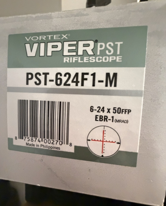 Vortex Viper PST 6–24×50 FFP EBR-1 (MRAD)