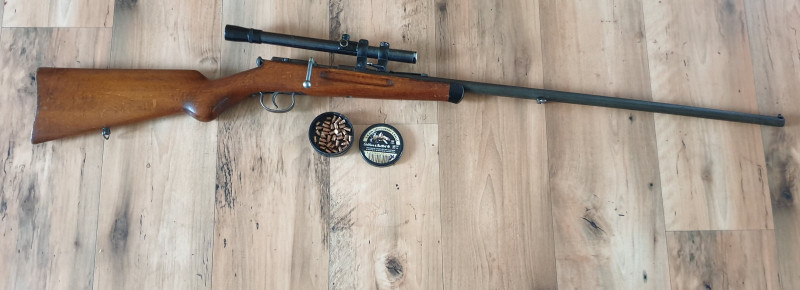 Puška JGA cal. 6mm RF flobert s optikou