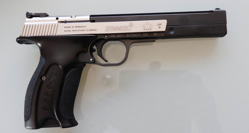 Hämmerli X-ESSE Long .22 LR – výborný stav, kompletní set